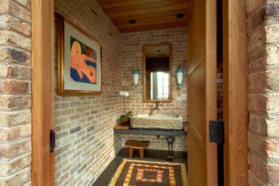  Mid-Century Modern Family Home Bathroom. Lincoln Park Residence by Bruce Fox Design.