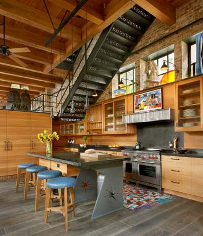  Eclectic Family Home Kitchen. Lincoln Park Residence by Bruce Fox Design.