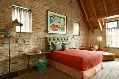  Mid-Century Modern Family Home Bedroom. Lincoln Park Residence by Bruce Fox Design.