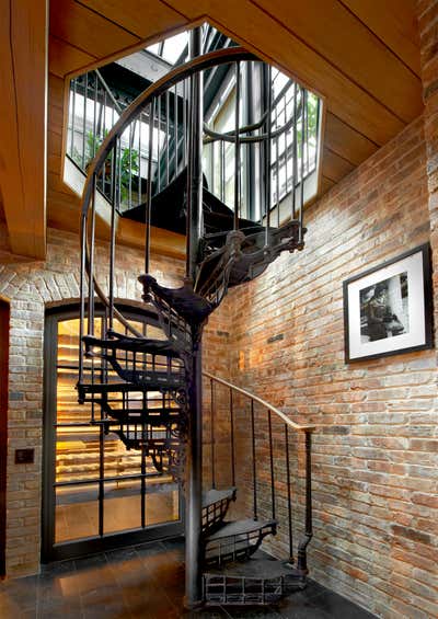  Eclectic Family Home Entry and Hall. Lincoln Park Residence by Bruce Fox Design.