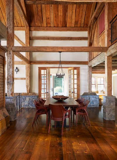  Rustic Dining Room. Berkshires Red Barn by JAM Architecture.