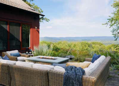 Rustic Patio and Deck. Berkshires Red Barn by JAM Architecture.