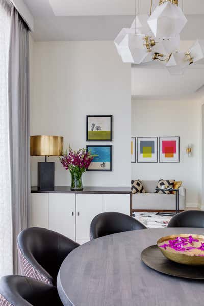  Modern Apartment Dining Room. Millennium Tower by Kristen Rivoli Interior Design.