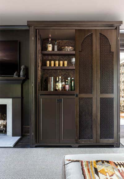  Asian Bar and Game Room. Tribal Chic Transformation by Marika Meyer Interiors.