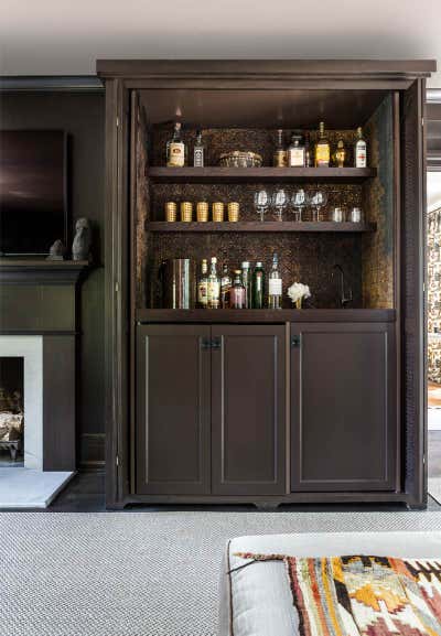  Asian Family Home Bar and Game Room. Tribal Chic Transformation by Marika Meyer Interiors.