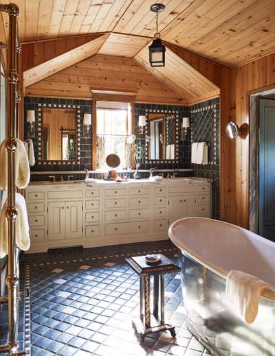 Country Country House Bathroom. Midwestern Camp Compound by Bruce Fox Design.