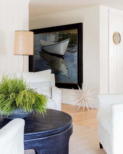  Beach Style Coastal Beach House Living Room. Salt Marsh by Lisa Tharp Design.