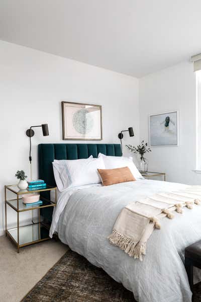  Coastal Transitional Apartment Bedroom. Cambridge Residence by The Lovely Locale.