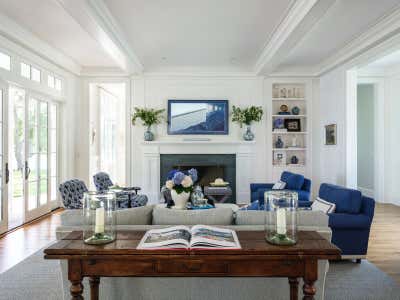  Traditional Family Home Living Room. Waterfront Retreat by Marika Meyer Interiors.