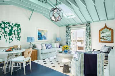  Beach Style Transitional Family Home Living Room. Brentwood Guest House by Christine Markatos Design.
