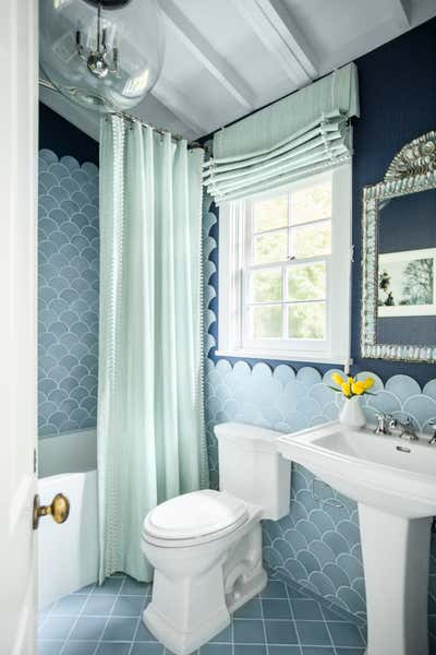  Beach Style Family Home Bathroom. Brentwood Guest House by Christine Markatos Design.
