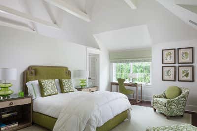  Transitional Coastal Country House Bedroom. Sag Harbor Waterfront Estate by Roric Tobin Designs.