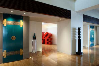  Modern Apartment Entry and Hall. Art Collectors' Penthouse by Roric Tobin Designs.