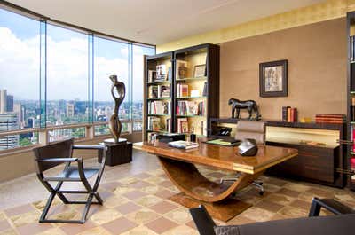  Modern Apartment Office and Study. Art Collectors' Penthouse by Roric Tobin Designs.