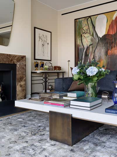  Transitional Apartment Living Room. Kensington London  by Design Studio Corbie Marlene Phillips s.p..