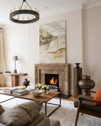 Transitional Apartment Living Room. Knightsbridge London by Design Studio Corbie Marlene Phillips s.p..