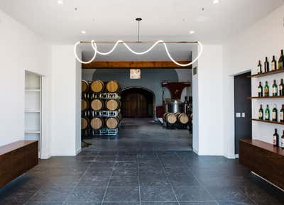Modern Retail Entry and Hall. Napa Valley Wine Gallery by Bette Abbott Interior Design.