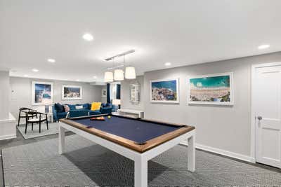  Beach House Living Room. Lower Level Renovation by Davis Designs.