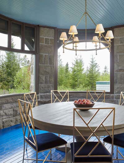  Cottage Country House Dining Room. Maine Cottage by Davis Designs.