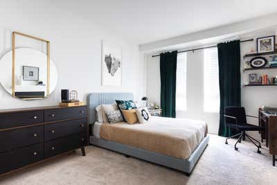  Mid-Century Modern Apartment Bedroom. Relaxing Retreat by R/terior Studio.