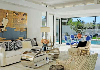  Mid-Century Modern Vacation Home Living Room. G R A N A D A  by Sean Gaston Design.