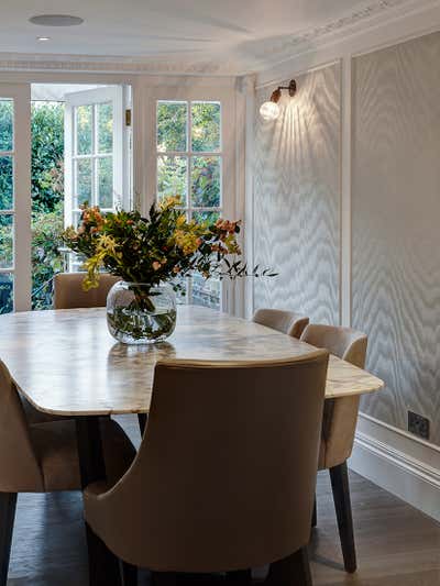  Organic Family Home Dining Room. Fulham residential by Rebecca James Studio.