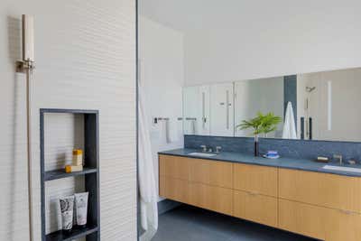  Contemporary Coastal Beach House Bathroom. Modern Oceanside Retreat by Eleven Interiors LLC.