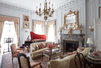 Traditional Family Home Living Room. Armstrong-Kessler Mansion by Charles H Chewning Interiors.