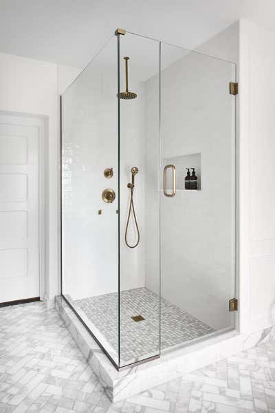 Art Deco Family Home Bathroom. NeoClassic Remodel by reDesign home C H I C A G O.