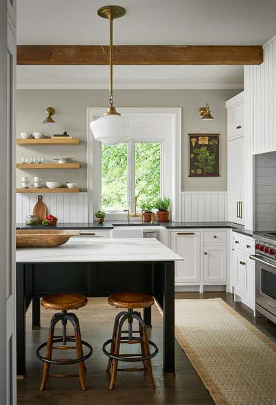  Country Family Home Kitchen. Farmhouse Remodel by reDesign home C H I C A G O.