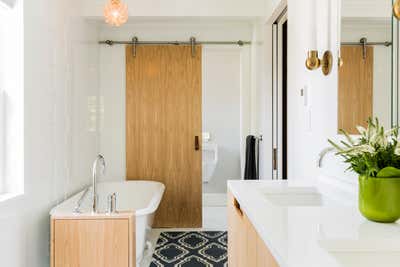 Contemporary Family Home Bathroom. Queen Anne Modern by Eleven Interiors LLC.