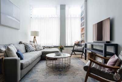 Mid-Century Modern Apartment Living Room. Greenpoint Duplex by Emma Beryl.