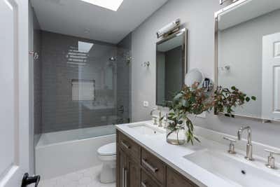 Contemporary Family Home Bathroom. Deerfield  by Brianne Bishop Design.