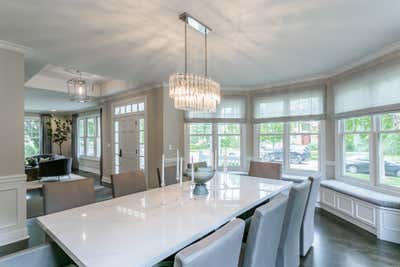  Transitional Family Home Dining Room. Glenview  by Brianne Bishop Design.