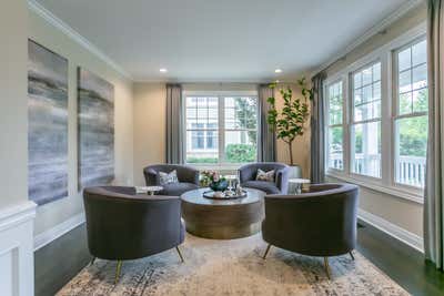  Transitional Family Home Living Room. Glenview  by Brianne Bishop Design.