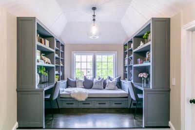  Transitional Family Home Workspace. Glenview  by Brianne Bishop Design.