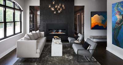 Contemporary Apartment Living Room. Lincoln Park Loft by Brianne Bishop Design.