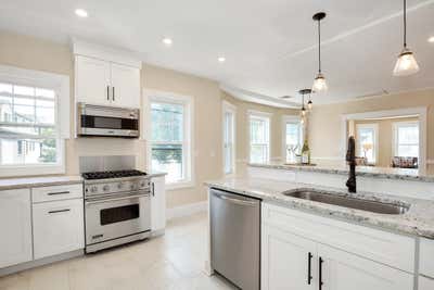  Beach Style Family Home Kitchen. Fayerweather Home by JC Robertson Designs.