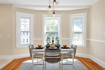  Beach Style Family Home Dining Room. Fayerweather Home by JC Robertson Designs.