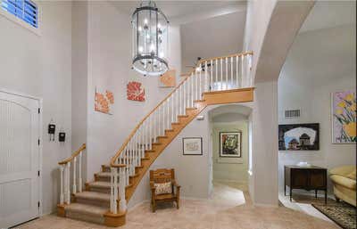  Transitional Family Home Entry and Hall. Calle del Venado  by JC Robertson Designs.