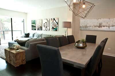  Contemporary Family Home Dining Room. Bucktown Townhome  by Brianne Bishop Design.