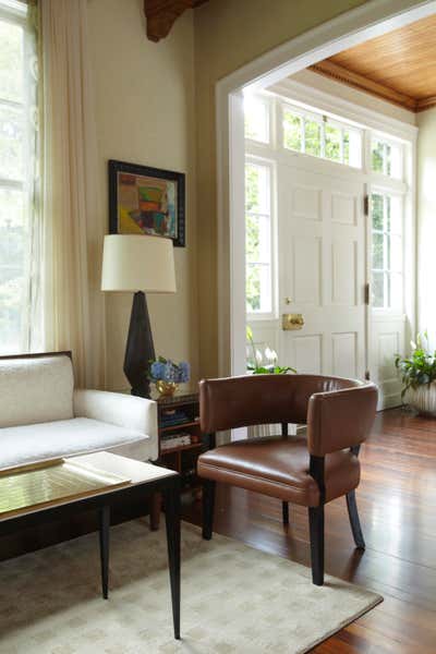 Eclectic Country House Living Room. A Converted Stable in the Hamptons by Elizabeth Hagins Interior Design.