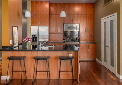  Contemporary Transitional Apartment Kitchen. Park Place Condo by John Thompson Designer.