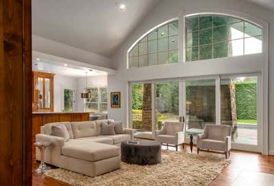  Transitional Family Home Living Room.   Dunthorpe Residence by John Thompson Designer.