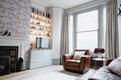  Eclectic Family Home Living Room. Victorian home refurbishment 48GR by Elemental Studio Ltd.