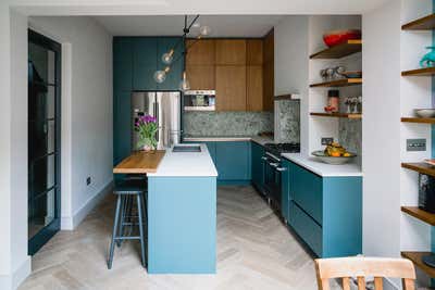  Bohemian Family Home Kitchen. Kitchen living space refurbishment 26GR by Elemental Studio Ltd.