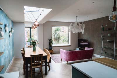  Bohemian Family Home Dining Room. Kitchen living space refurbishment 26GR by Elemental Studio Ltd.