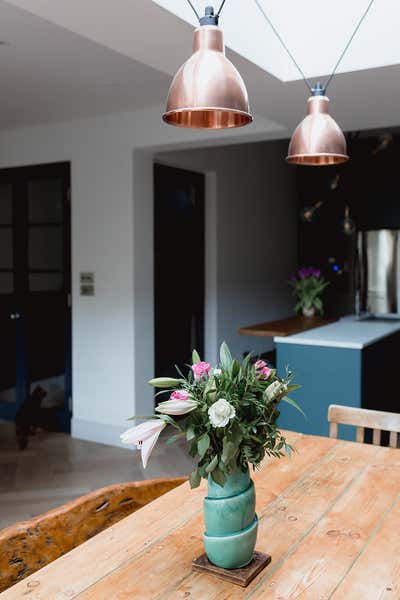  Eclectic Family Home Dining Room. Kitchen living space refurbishment 26GR by Elemental Studio Ltd.