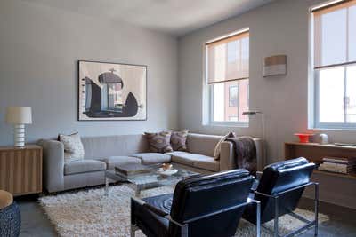  Mid-Century Modern Apartment Living Room. Custom Contemporary Apartment by Eleven Interiors LLC.