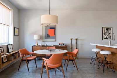  Mid-Century Modern Apartment Dining Room. Custom Contemporary Apartment by Eleven Interiors LLC.